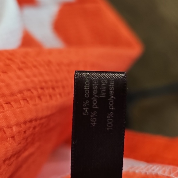 Limited Chevron Dress Orange And White - Picture 4 of 9